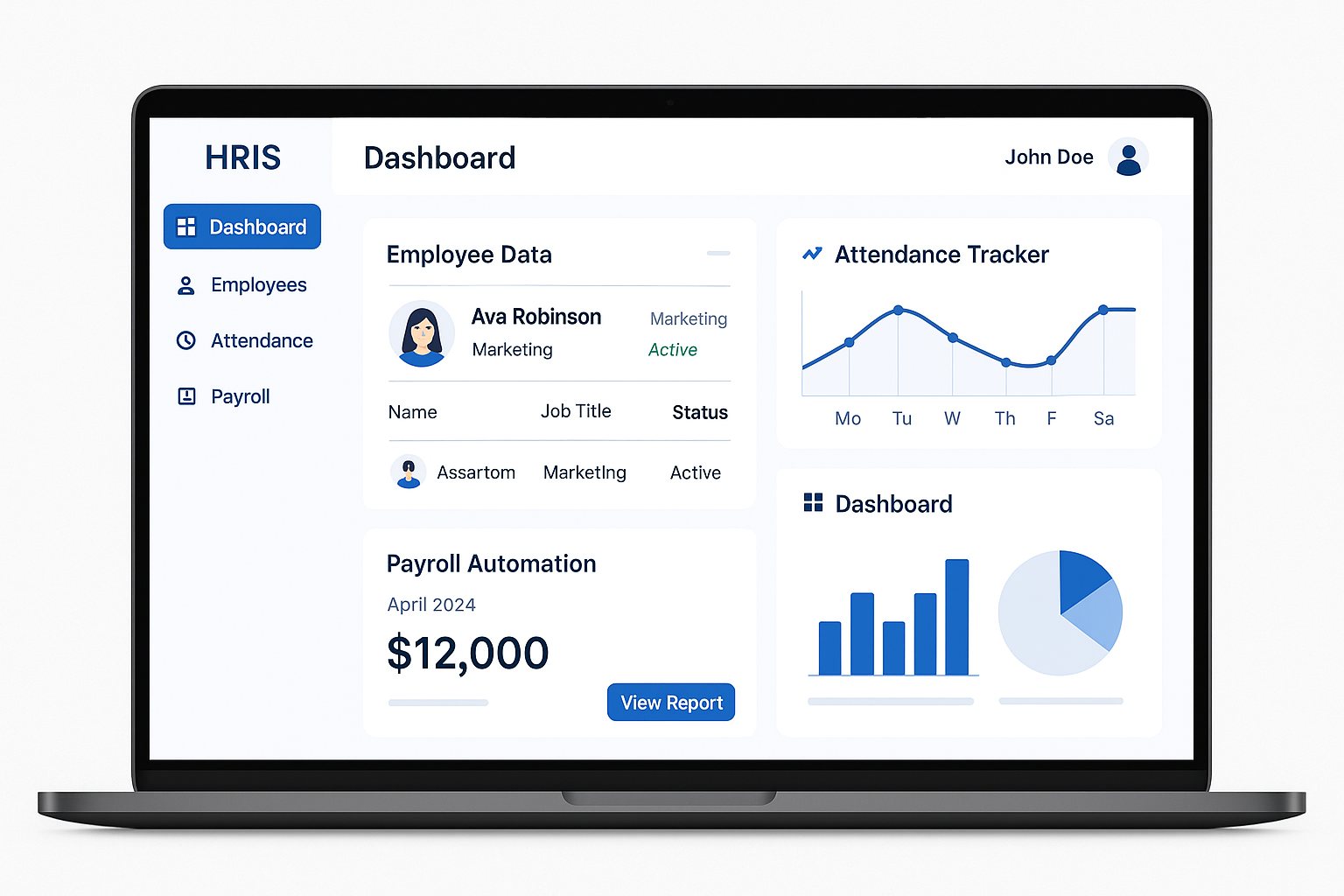 Mockup aplikasi leHRIS